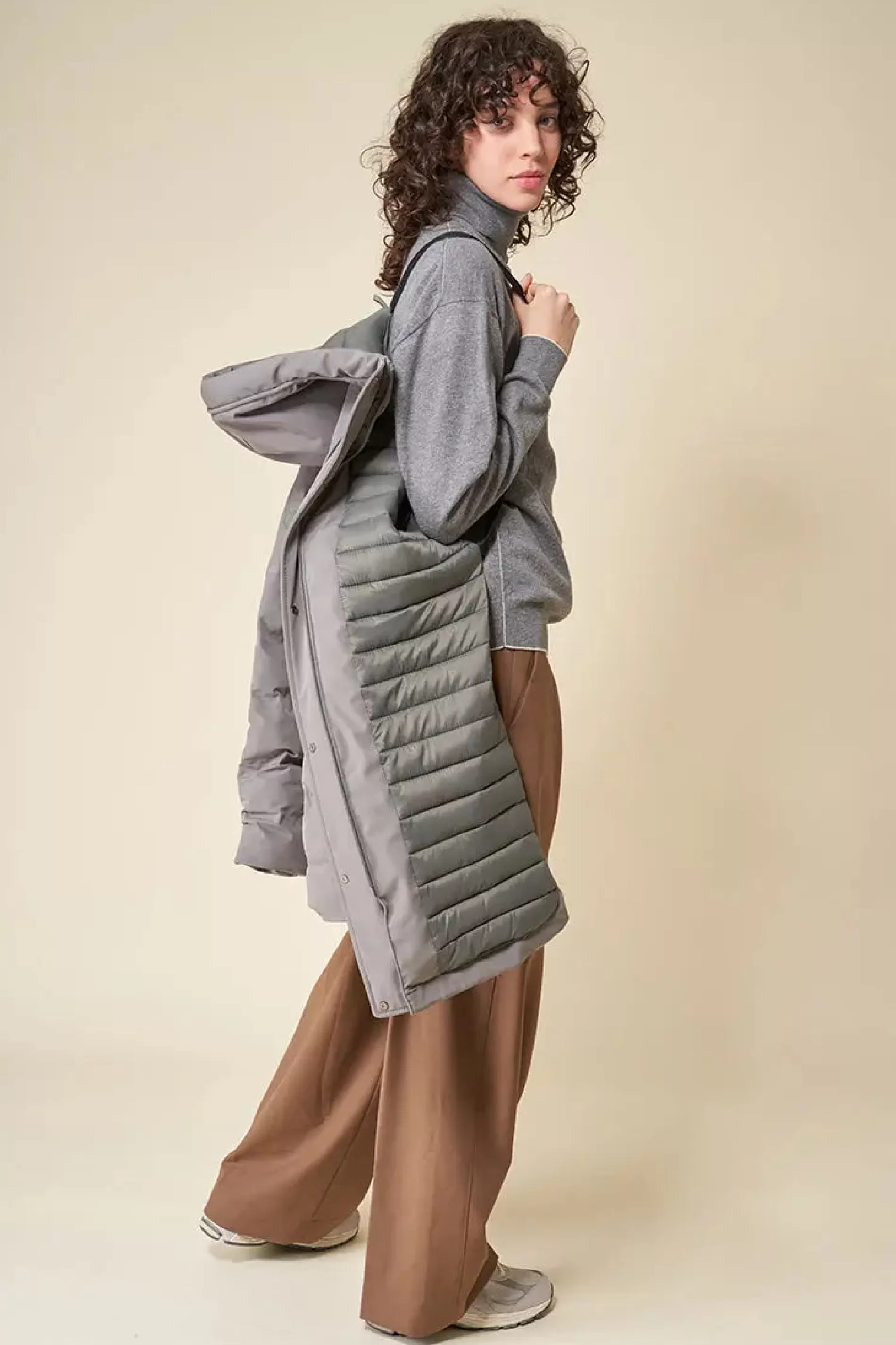 Tantä Bassal Castor Gray^Femme Manteau