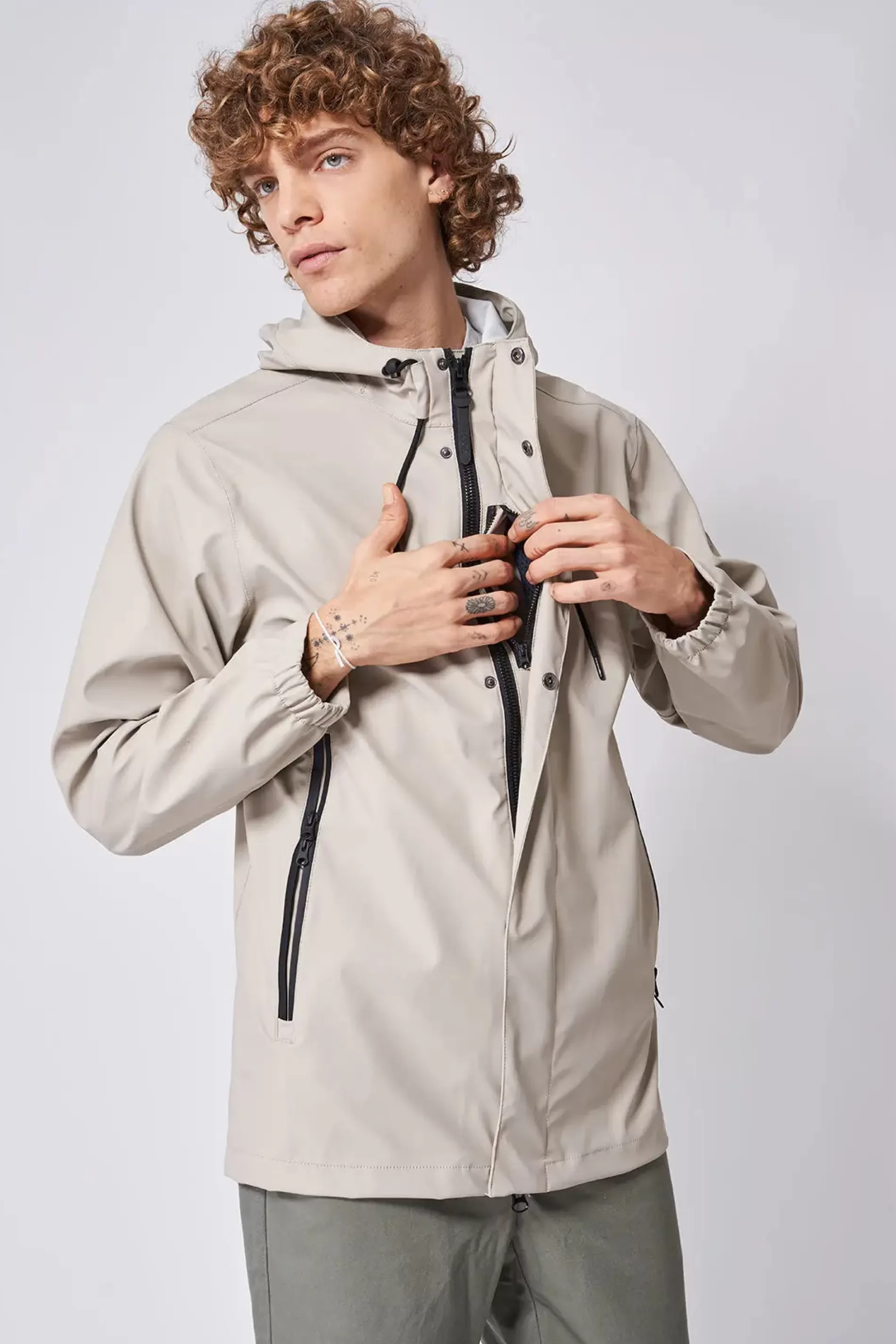 Tantä Pioviggine Stone Grey^Hommes Imperméables